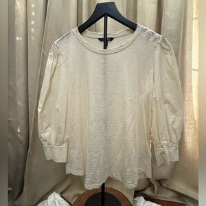 Ralph Lauren Cream Puff Sleeve Blouse